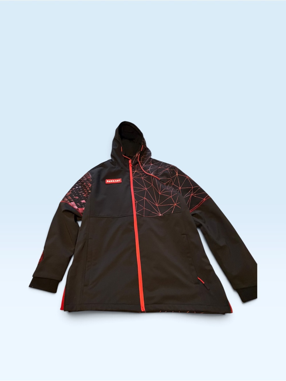 Pax East Anniver Black Performance Hooded Jacket with Red Trim